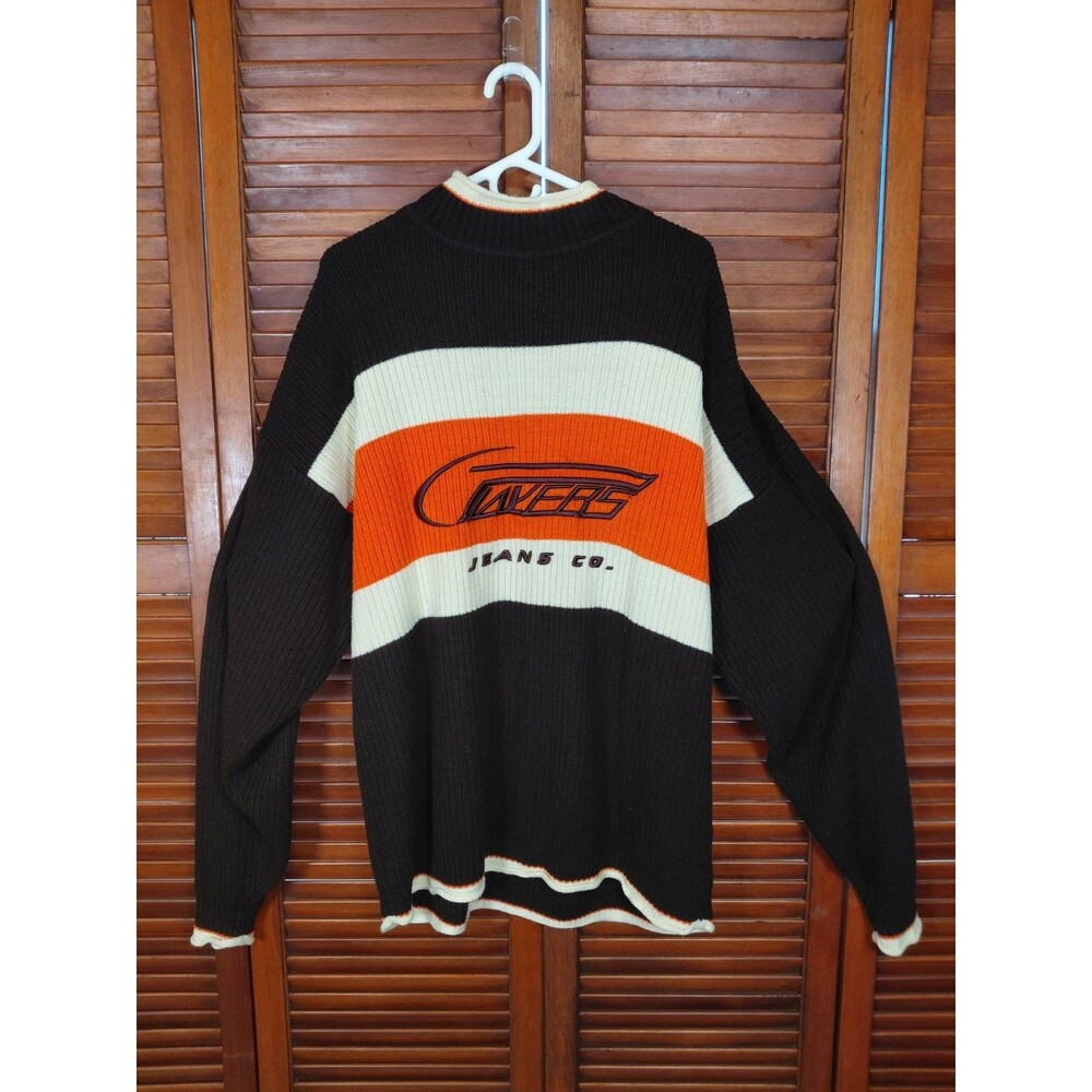 Vintage Godbody Jeans Co Brown & Orange Urban Streetwear Sweater Mens XL